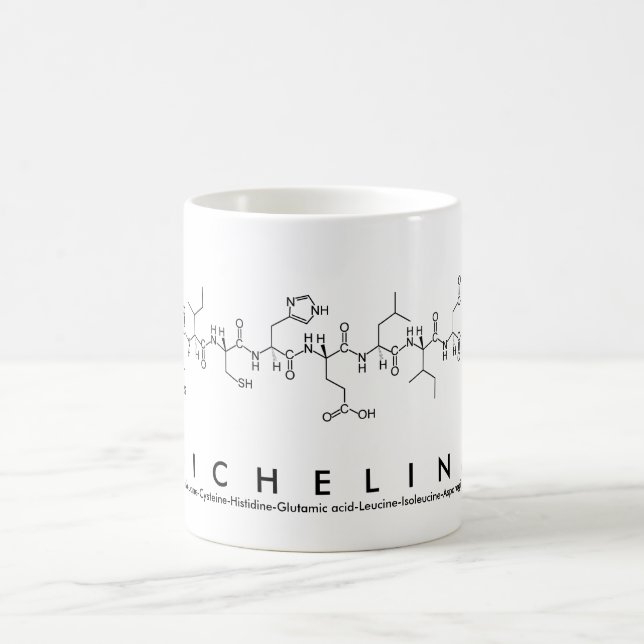 Taza De Café Michelina peptide name mug (Centro)