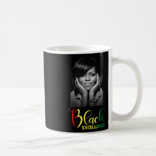 Taza De Café Michelle Obama Excelencia Negra Monto de Historia