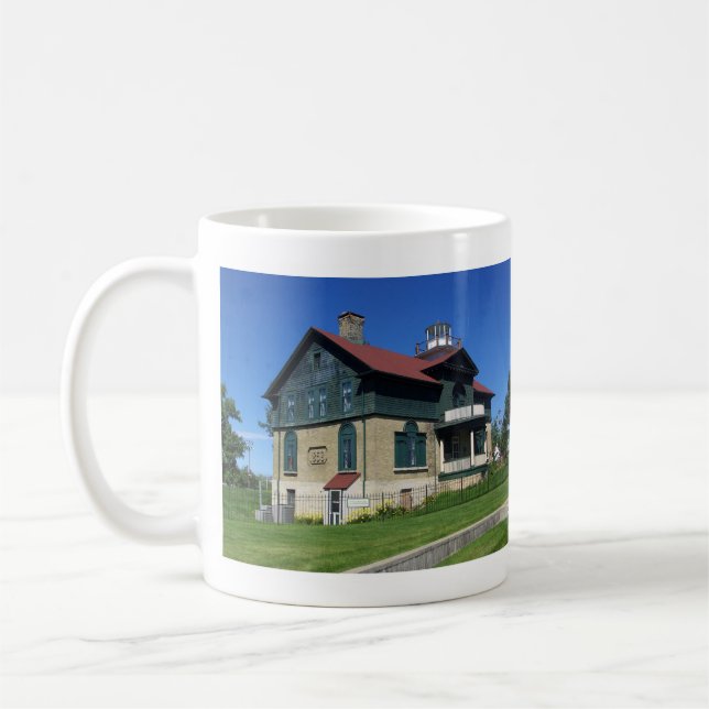 Taza De Café Michigan City Lighthouse (Izquierda)