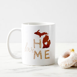 Taza De Café Michigan Copper Silhouette State