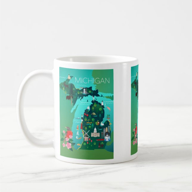 Taza De Café Michigan Mug (Izquierda)