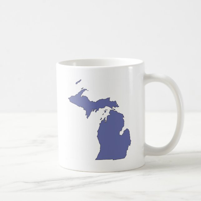 Taza De Café Michigan: Un estado AZUL (Derecha)