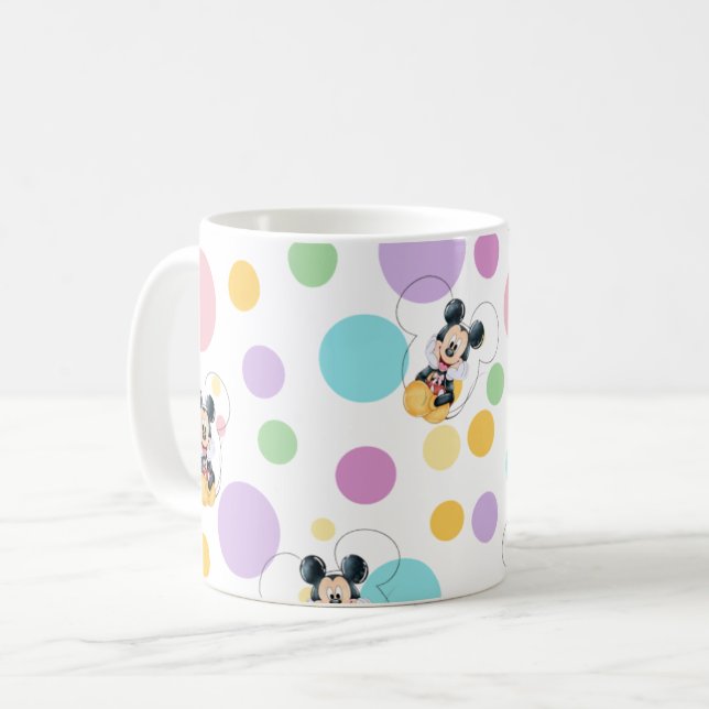 Taza De Café Mickey Mouse Polka Dot Baby Shower (Anverso izquierdo)