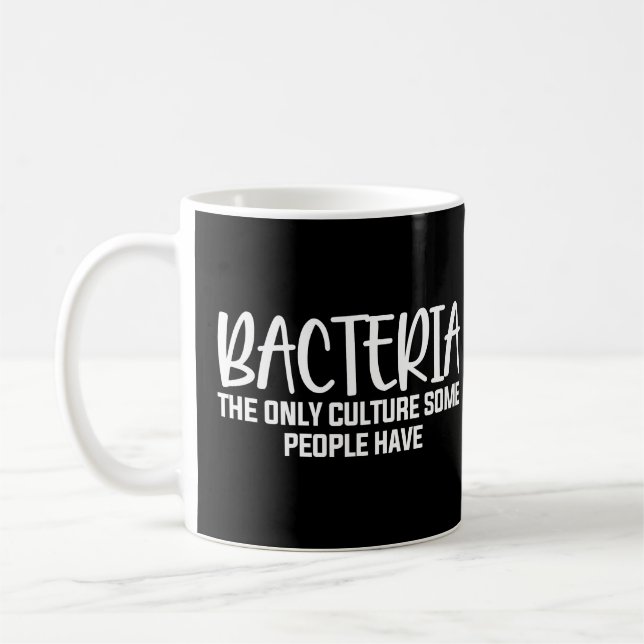 Taza De Café Microbiología divertida de bacterias dice (Izquierda)