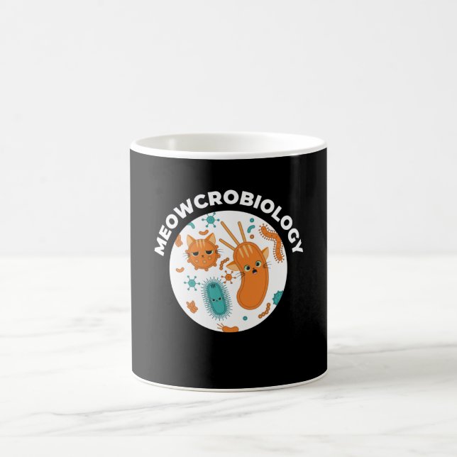 Taza De Café Microbiología meowcrobiológica Gato Gatito (Centro)
