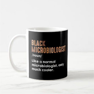 Taza De Café Microbiólogo Negro Definición Divertida Microbiolo