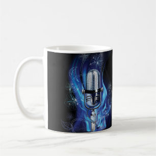 Taza De Café Micrófono Antiguo