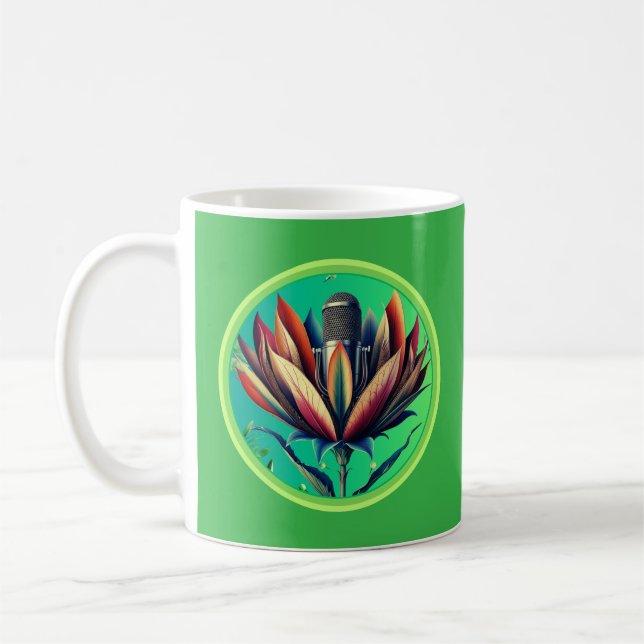 Taza De Café Micrófono en flor (Izquierda)