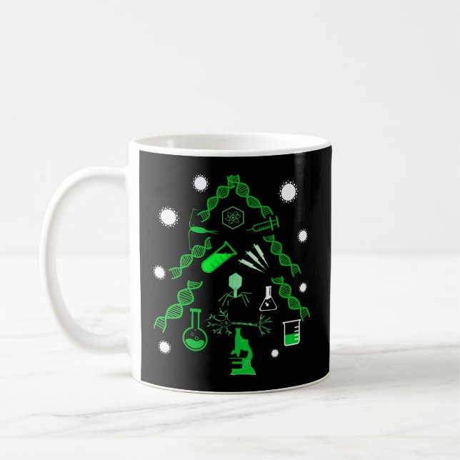 Taza De Café Microscopio de virus de ADN de árbol de ciencias (Izquierda)