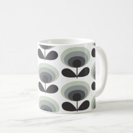Taza De Café Mid Century Scandinavian Modern Retro Flower Bloom
