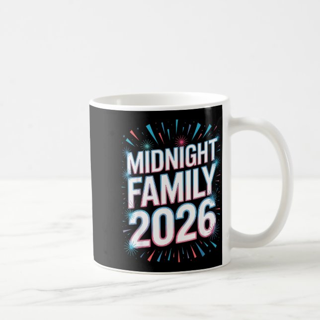 Taza De Café Midnight Family 2026 Fireworks Countdown Unity Spa (Derecha)