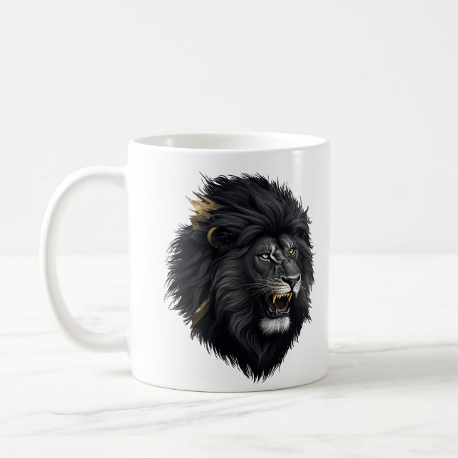 Taza De Café Miedo, el león negro (Izquierda)