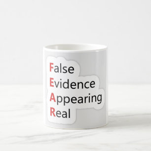 Taza De Café Miedo - Falsa evidencia que parece real mug