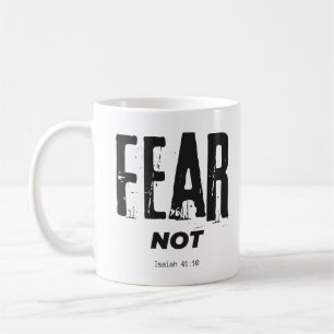 Taza De Café Miedo no Biblia Verse Café Mug