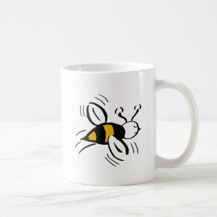 Taza De Café Miel libre y negro de la abeja