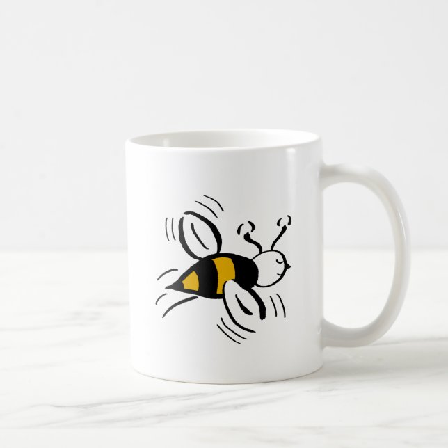 Taza De Café Miel libre y negro de la abeja (Derecha)