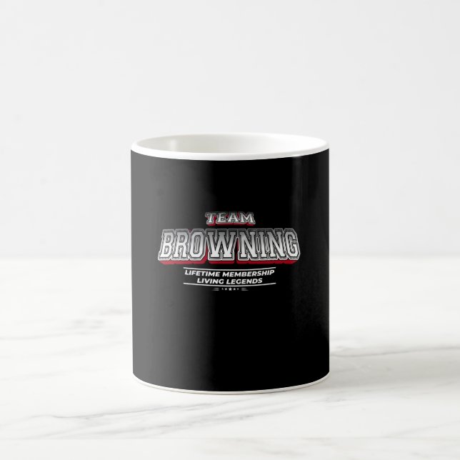 Taza De Café Miembro de apellido de apellido de Team BROWNING (Centro)