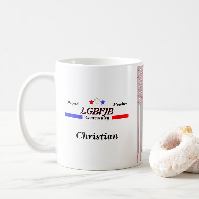 Taza De Café Miembro de la Comunidad de Lets Personalizados Go  (Con donut)
