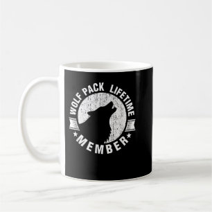 Taza De Café Miembro de la Manada de Lobos de por Vida Aullando