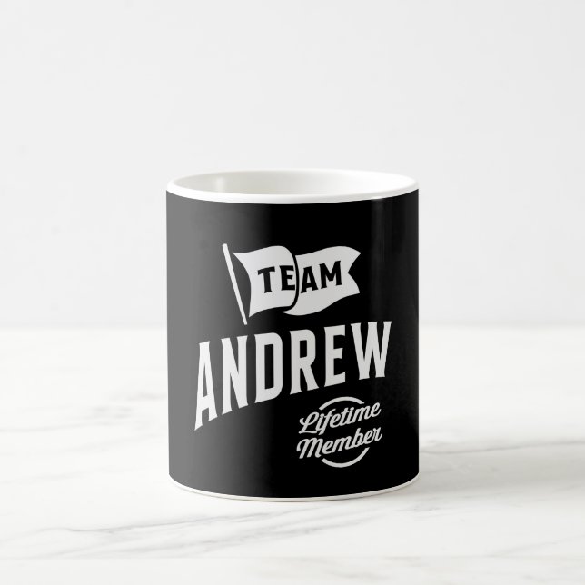 Taza De Café Miembro de Team Andrew Lifetime (Centro)