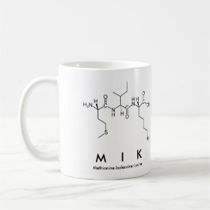 Taza De Café Mik peptide name mug
