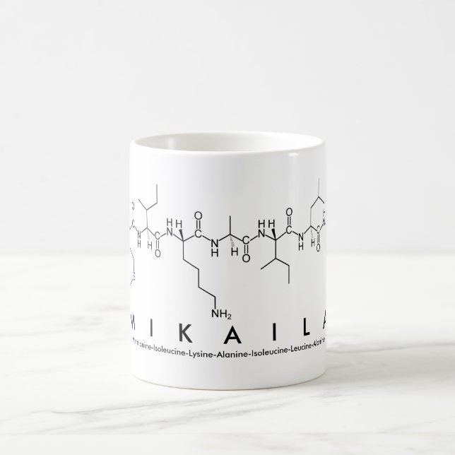 Taza De Café Mikaila peptide name mug (Centro)