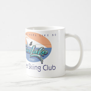 Taza De Café Mike grande, frente del lago gun