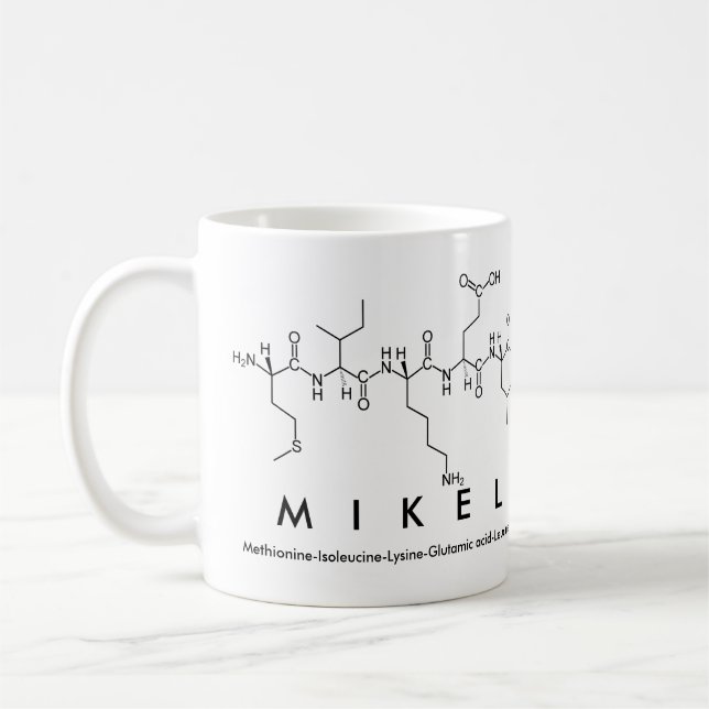 Taza De Café Mikel peptide name mug (Izquierda)