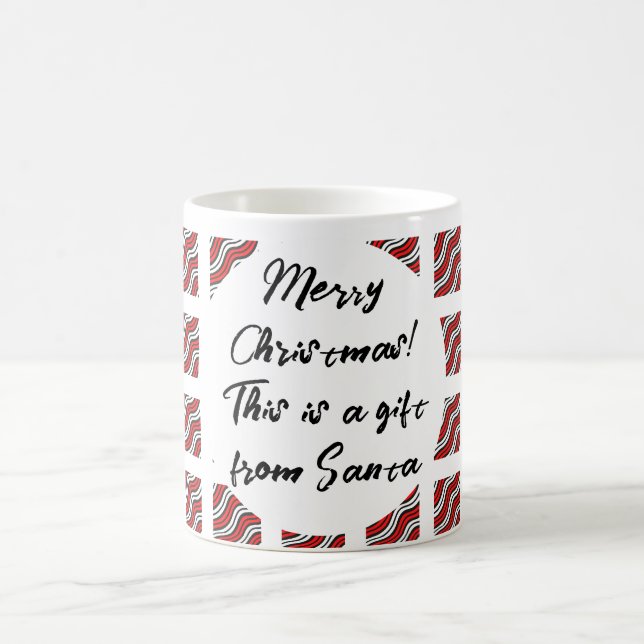 Taza De Café Mikitez redwhite candycane ChristmasPattern (Centro)