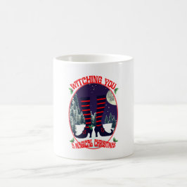 Taza De Café Mikitiez bruja mágica santa christmasnight santa