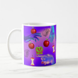 Taza De Café Mikitiez calavera roja veneno de manzana tóxica ve