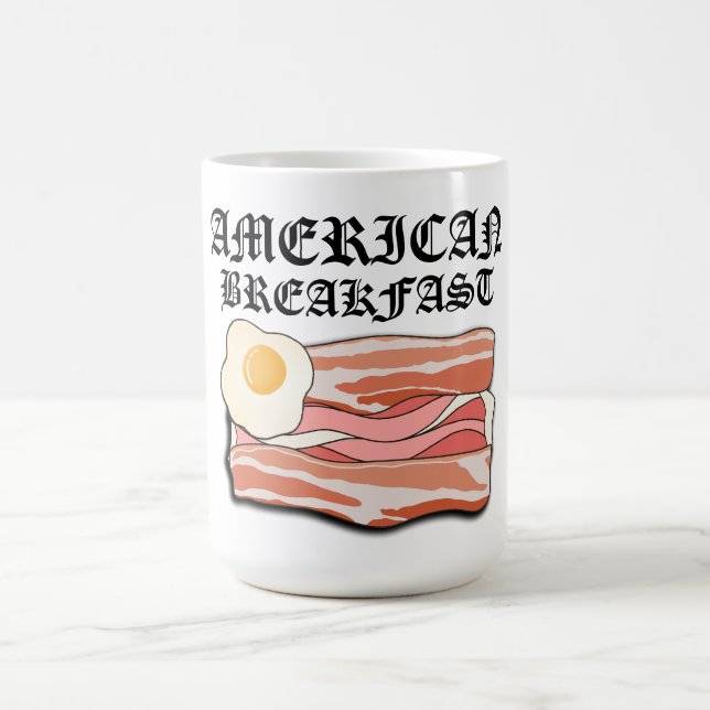 Taza De Café Mikitiez desayuno americano beicon huevo july picn (Centro)