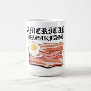 Taza De Café Mikitiez desayuno americano beicon huevo july picn