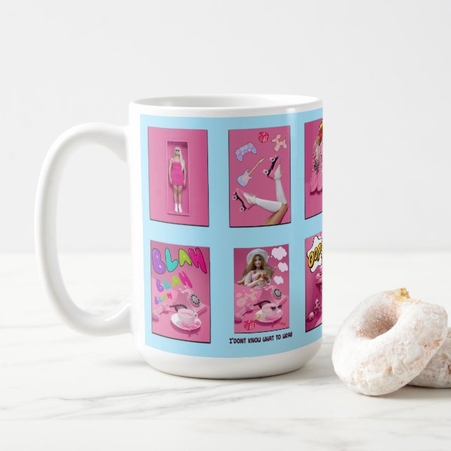 Taza De Café Mikitiez premier película noche princesa muñeca T- (Con donut)