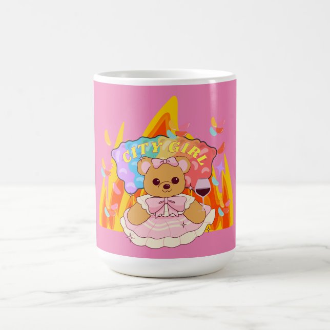 Taza De Café Mikitiez verano osito de peluche gelatina fuego de (Centro)