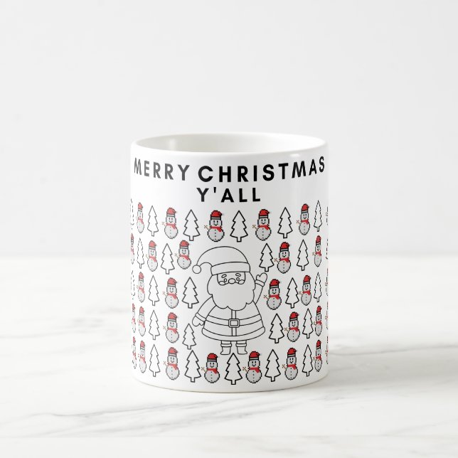 Taza De Café Miktiez merrychristmas mínimo santa happynewyear (Centro)