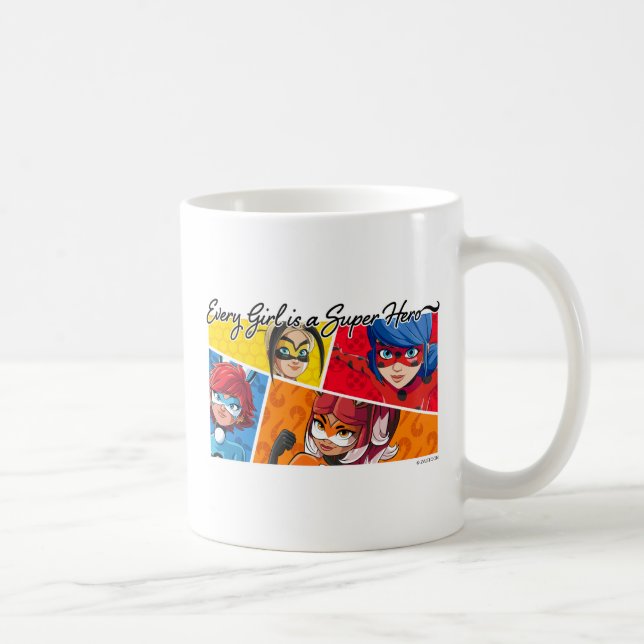 Taza De Café Milagroso Cada Chica es un superhéroe (Derecha)