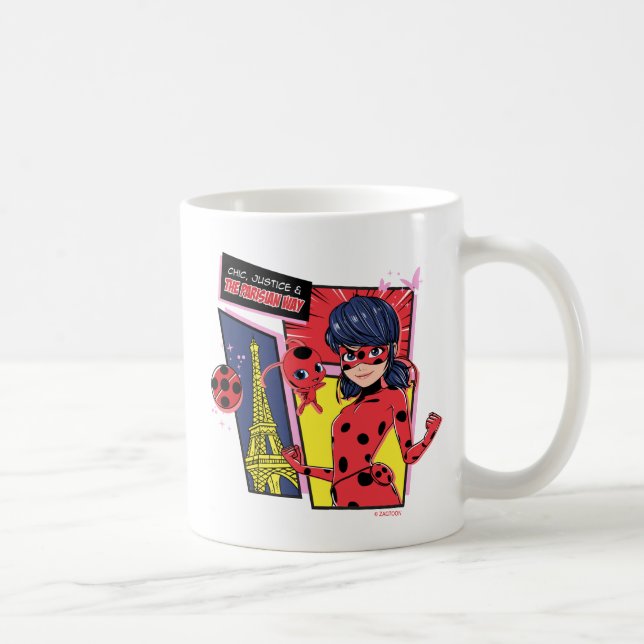 Taza De Café Milagroso Comic Ladybug Parisian Way (Derecha)