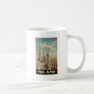 Taza De Café Milán Milán Italia Vintage Travel Coffee Mug