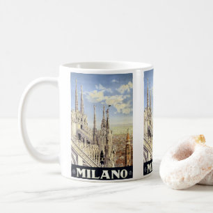 Taza De Café Milano Italia Catedral Gótica Duomo Viajes Antiguo