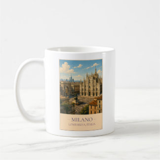 Taza De Café Milano, Italy – Vintage Travel Mug