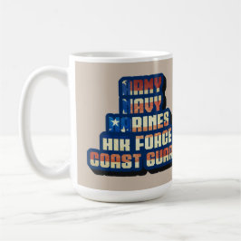 TAZA DE CAFÉ MILITAR DE EE. UU. - GRACIAS