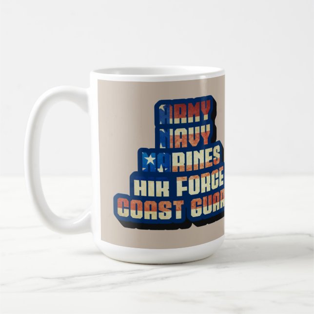TAZA DE CAFÉ MILITAR DE EE. UU. - GRACIAS (Izquierda)