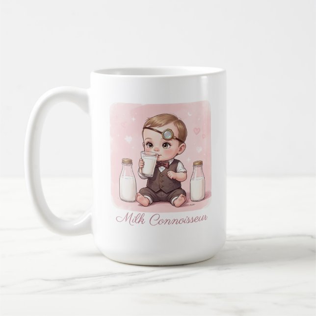Taza De Café Milk Connoisseur Baby Girl Print Nursery (Izquierda)