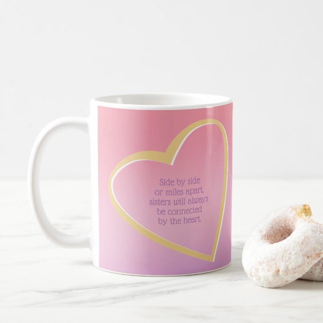 Taza De Café Millas de las hermanas aparte (Con donut)