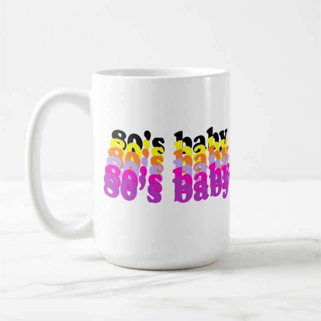 Taza De Café Millennial 80s birthday born eighties GEN X 1980s  (Izquierda)