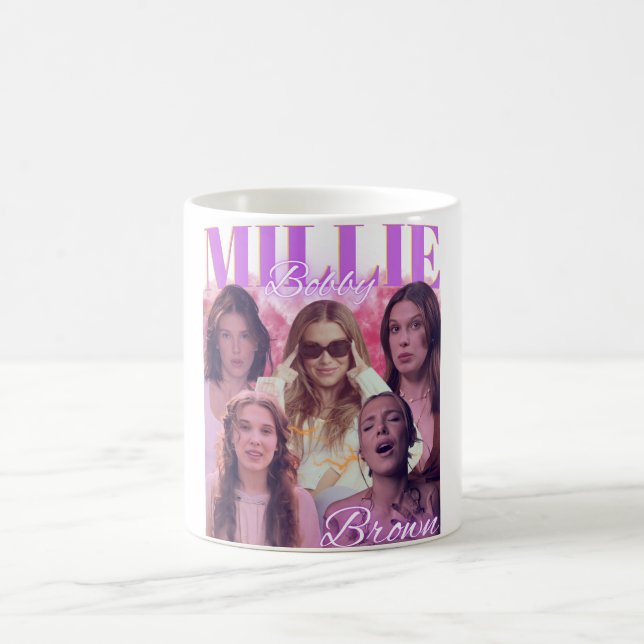 Taza De Café Millie Bobby Brown Aesthetic Collage Mug (Centro)