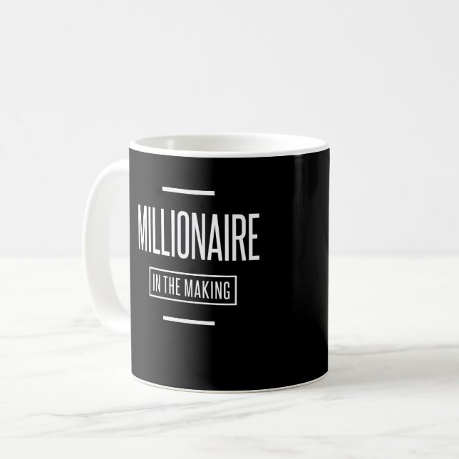 Taza De Café Millonario en la creación de un emprendimiento mot (Anverso izquierdo)