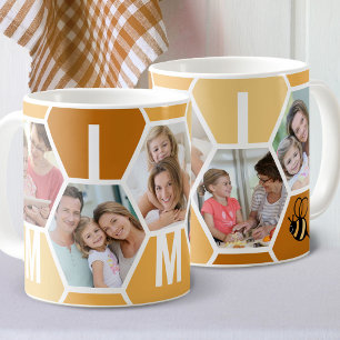 Taza De Café Mimi 5 Foto Editable 4 Letras Abeja y Panal