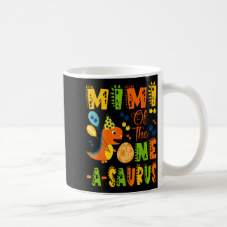 Taza De Café Mimi del dinosaurio cumpleaños uno-a-saurus 1er